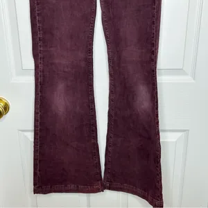 7 For All Mankind Black and Burgundy Corduroy Pants‎ Size 24 thumbnail 5