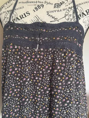 Aerie‎ 2010 Floral Cami Tank Top M Lace Crochet Ditsy Y2K Boho Coquette thumbnail 3