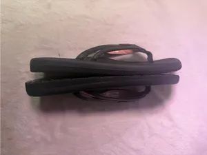 Flojos Black Flip Sandals with Pink Patterned Straps Size 7 thumbnail 5