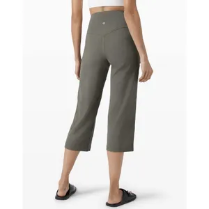 Lululemon Align‎ Wide Leg Crop Grey Sage Women's Size 6 High Rise Nulu Athletic thumbnail 2