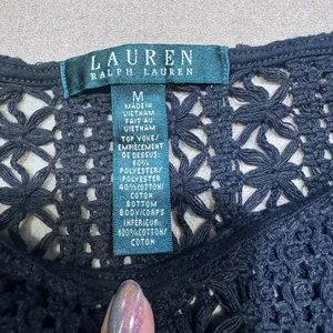 Lauren Ralph Lauren Women’s cap-sleeve black knit top thumbnail 4