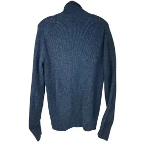 American Eagle Men's Shawl Collar Cardigan Sweater Blue‎ Size M thumbnail 4