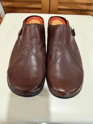 Clarks Un unstructured Un.Loop Leather Mules Clogs Shoes Brown Women's Sz 8 M EU thumbnail 14