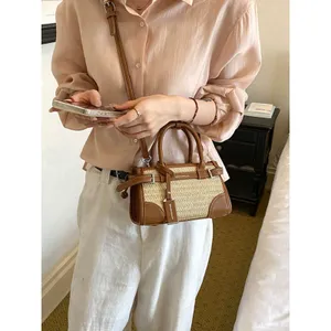 Chic Carryalls Leather Trim Woven Crossbody Bag thumbnail 9