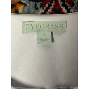 RYEGRASS Genuine Leather Cropped Jacket Puff Shoulder sz M Nimbus Cloud thumbnail 10