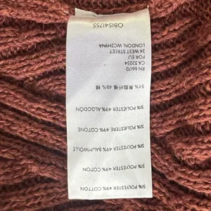 NWT Free People Mont Blanc Red‎ Jasper Cable Knit Sweater Mini Dress thumbnail 8