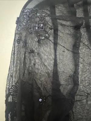 Free People Black Sheer Long Sleeve Mesh Top thumbnail 4