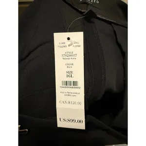 White House Black Market‎ WHBM The Relaxed Ankle Pants Pockets Black Size 16L thumbnail 4