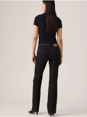 New Levi's 26x32 Superlow Bootcut Women's Jeans Crew Look - Black Medium Stretch thumbnail 3