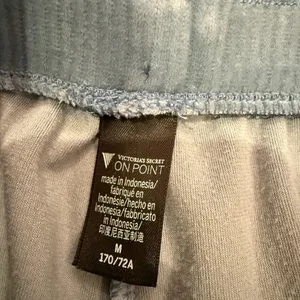 Victoria’s Secret on point velour‎ jogger pant teal ribbed size medium thumbnail 5
