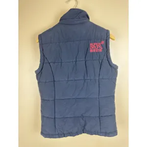 Superdry Blue Padded Gilet Women’s Size S Full Zip Casual Outdoor Vest thumbnail 7