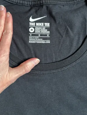The Nike Tee Black Cotton Jersey Short Sleeve Tee. Size Medium thumbnail 2