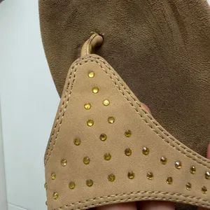 ComfortPlus Predictions tan gold jeweled slip on sandals flip flops shoes casual thumbnail 4