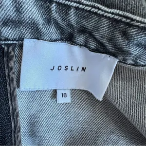 Joslin Studio Ayra Black Grey Denim Puff Sleeve Mini Dress Size 10 thumbnail 7