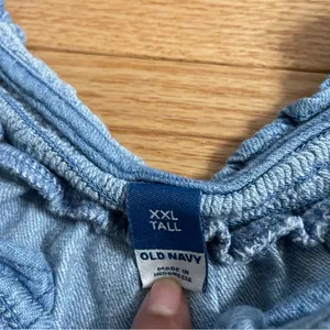 Old Navy Chambray Peasant Top Womens XXL Blue Boho Cottagecore Western Cotton thumbnail 3