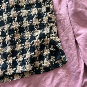 House of Harlow 1960 Mini Skirt Tweed Houndstooth Tan Black Women's large thumbnail 8
