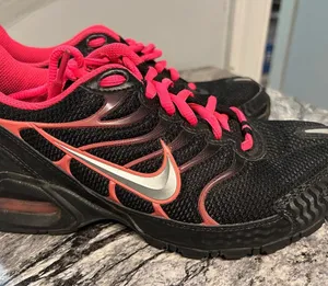 Nike Women's Black and Pink Athletic Shoes thumbnail 1