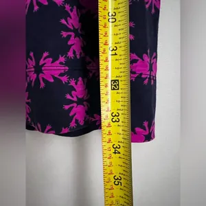 Lily Pulitzer 3/4 Sleeve Pink Frog Print Dress lightweight Pima Cotton S thumbnail 7