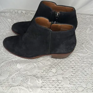 Sam Edelman Petty leather black heeled ankle boots booties sz 6.5 thumbnail 4