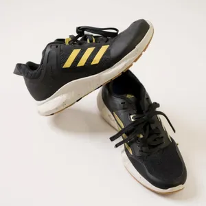 Adidas PureBoost black and gold running shoes womens 9‎ thumbnail 1