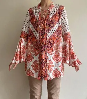 Free People Boho Nwt  Shirt thumbnail 1