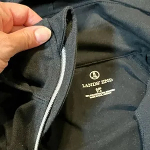 Lands End Women’s Black Hoodie Jacket Full Zip Up Small thumbnail 7