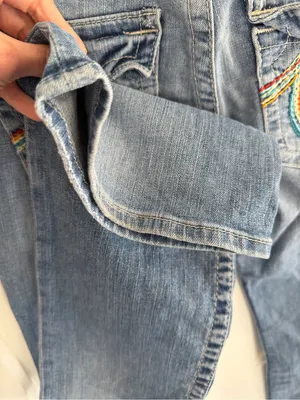 True Religion World Tour‎ Rainbow Stitch Bootcut Jeans 28 Y2K thumbnail 8