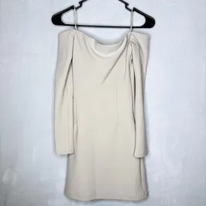 Abercrombie & Fitch Long Sleeve Draped Off The Shoulder Mini Dress thumbnail 8