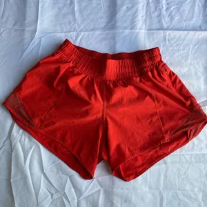 lululemon 2.5 athletica Women’s Bright Red Athletic Shorts #4 thumbnail 2