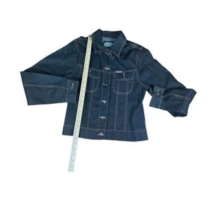 Jeans Crest Dark‎ Denim Jacket Classic Button Front Stretch Casual Streetweark thumbnail 2