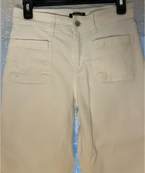Buffalo David Bitton White Brigette High-Rise Crop Pant Size 4/27 thumbnail 2
