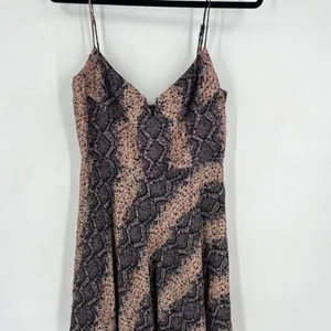 Blue Life Women's Snake‎ Print Sweetheart Corset V-Neck Mini Dress Brown Medium thumbnail 7