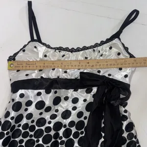 Heart Soul Polka Dot Satin Y2K Coquette Indie Sleaze Camisole Medium thumbnail 8
