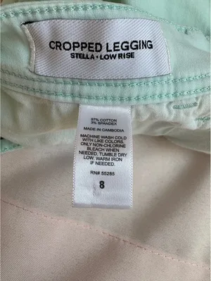 Express Jeans Cropped Legging Stella Low Rise Size 8 Mint Green thumbnail 4