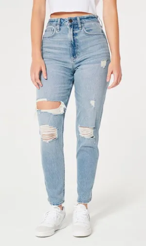 Curvy High Rise Mom Jeans thumbnail 1