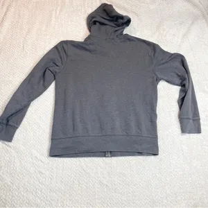 Gap Logo Gray Y2K Zip Up Hoodie‎ Unisex Size Medium thumbnail 4