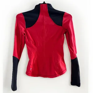 Lululemon Forme Jacket Womens 4 Athleisure Full Zip Stretch Luon Mesh‎ Vents Red thumbnail 2