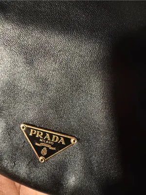 Prada Black Leather Hobo with Gold Chain Accent and dust bag . thumbnail 15