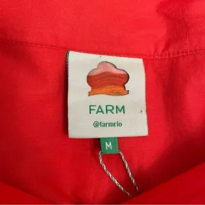 NWT Farm Rio Ruffled 3-D Pineapple Mini Skirt Size Medium Warm Red Tropical NEW thumbnail 11
