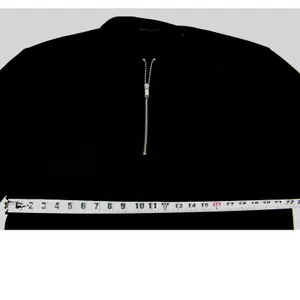 Elie Tahari Womens XL Black Quarter Zip Pullover Sweatshirt Mock Neck Top thumbnail 5