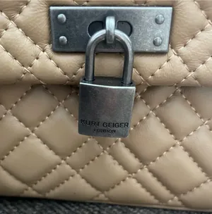 KURT GEIGER London Brixton Lock Camel Diamond Quilted Shoulder Bag thumbnail 3
