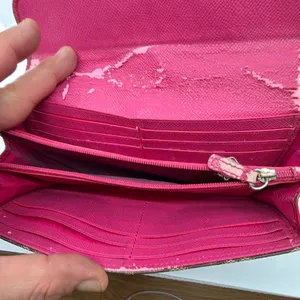 Coach Signature C Flap Red Canvas Leather Wallet thumbnail 7