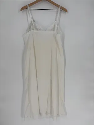 Vintage vanity fair deadstock ivory slip nightgown new 40 26 thumbnail 4