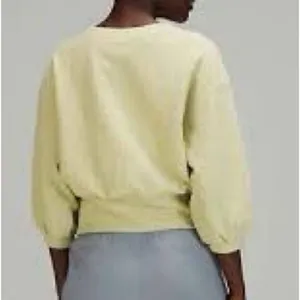 Lululemon Textured Crewneck Pullover Color is a Dew Green Size 4‎ thumbnail 2
