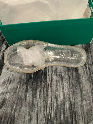 Elegant Silver Slide Sandals by Lauren Lorraine thumbnail 3