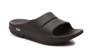 Oofos OOahh Black Unisex EU 39 Men 6 Women 8 Recovery Comfort Lightweight Slides thumbnail 1