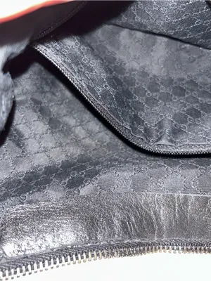 Gucci Vintage Y2K Black Denim Web Stripe Shoulder Hobo Bag Zip Top Silver Hardwa thumbnail 16