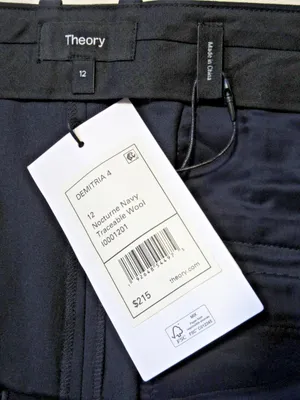 NWT THEORY Demitria in Nocturne Navy Classic Suit Wool Trouser Pants 12 x 34 ½ thumbnail 6