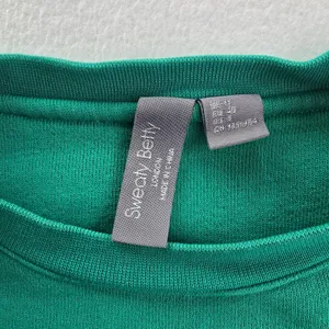 Sweaty‎ Betty -835 Elevate Sweatshirt Green Teal Crewneck Fleece SB9170 Womens M thumbnail 4