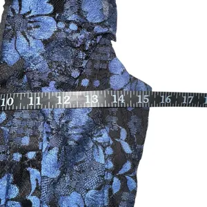 Lulu's Molinetto Black and Blue Floral Lace Tiered Sleeveless Maxi Dress XS thumbnail 7
